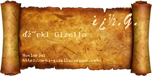Árki Gizella névjegykártya