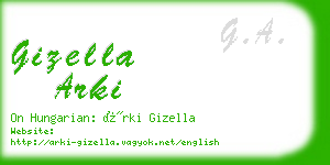 gizella arki business card